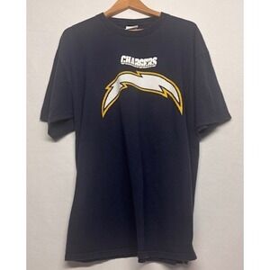 NFL San Diego Chargers Graphic T-Shirt Mens XL Navy Blue Lightning Bolt Logo